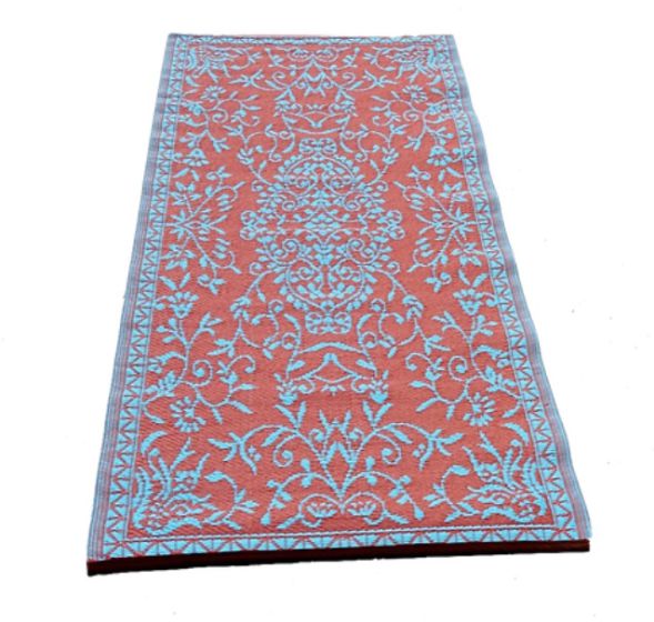 carpet 90x120 rusty red-aqua