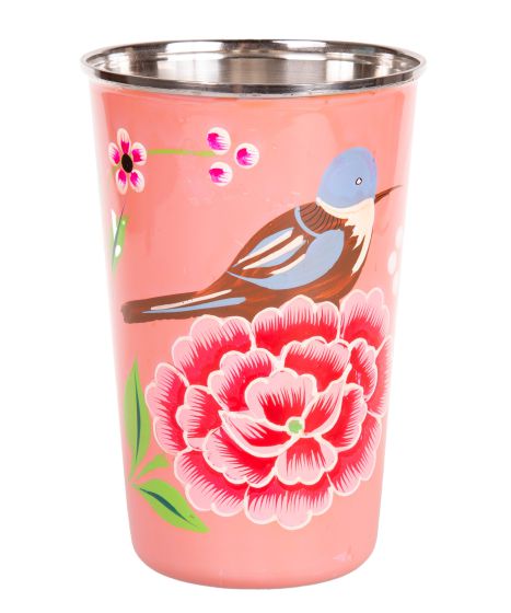 RVS handpainted tumbler pink