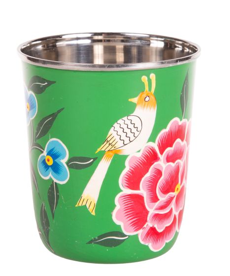 RVS handpainted small tumbler green