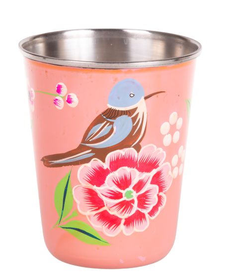 RVS handpainted small tumbler pink
