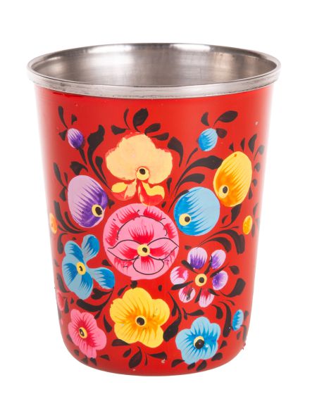RVS handpainted small tumbler red