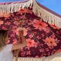 umbrella with flowers burgundy