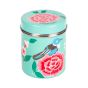 RVS handpainted tin 9CM bird lightblue