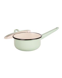 enamel saucepan green