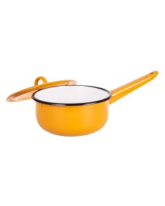 enamel saucepan yellow