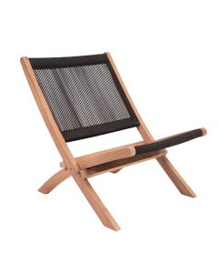 Rope Lounge chair foldable black