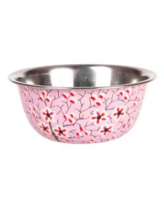 RVS handpainted bowl 12cm pink