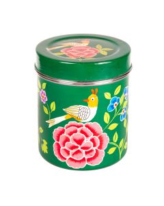 RVS handpainted tin darkgreen