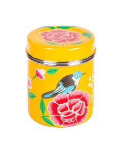 RVS handpainted tin 13CM yellow