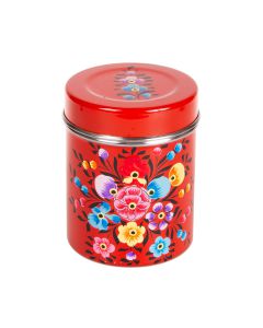 RVS handpainted tin 9CM red