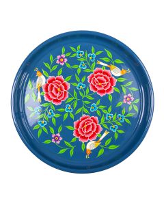 RVS Tray handpainted blue