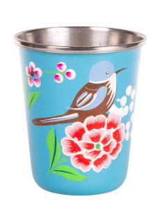 RVS handpainted small tumbler blue