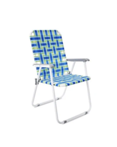 vintage outdoor camping chair blue/green
