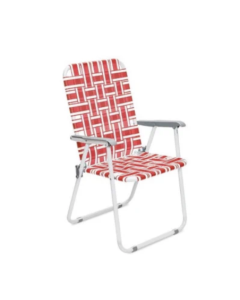 vintage camping chair red/white