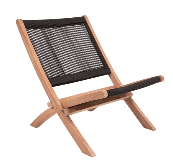 Rope Lounge chair foldable black