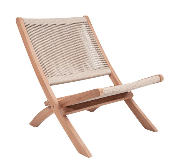 Rope lounge chair natural