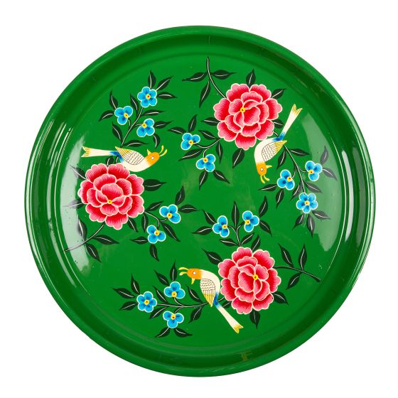 RVS Tray handpainted green