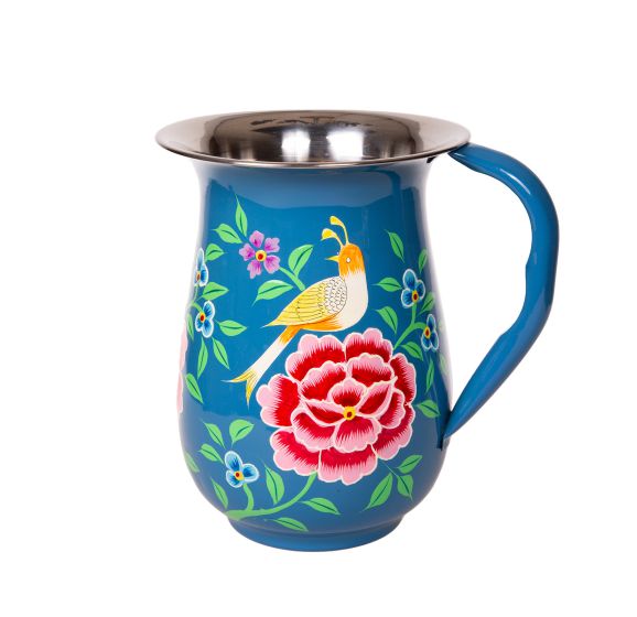 RVS handpainted jug India blue