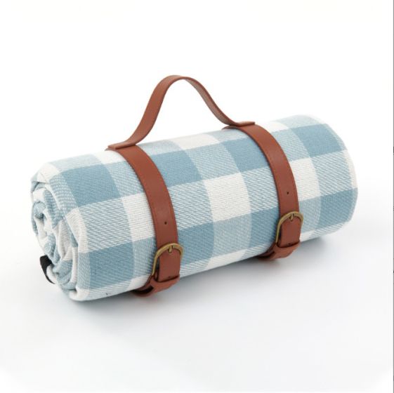 Picnic Blanket checkers lightblue