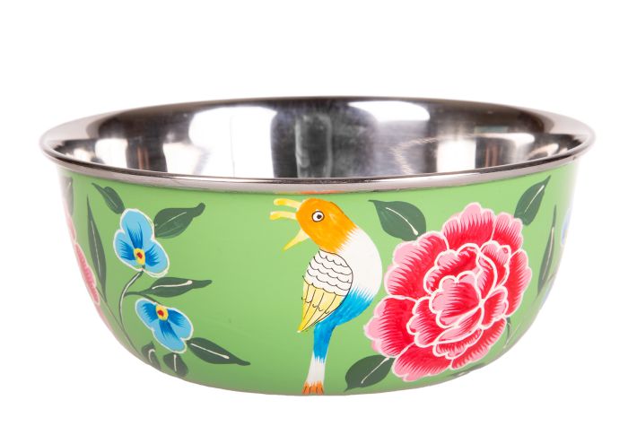 RVS handpainted bowl India green