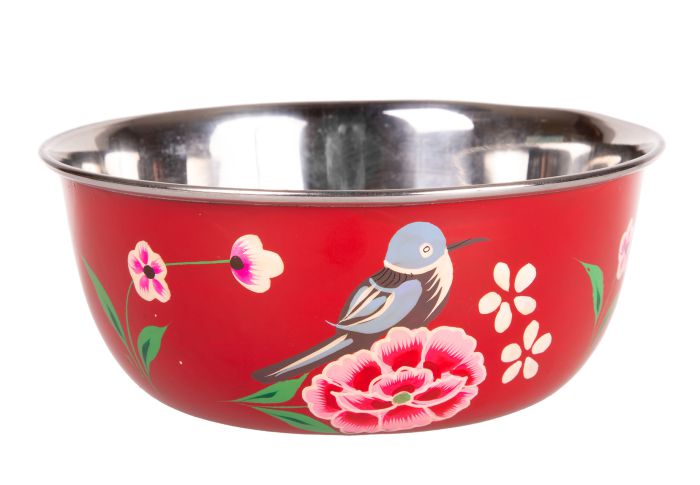 RVS handpainted bowl India red