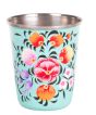 RVS handpainted small tumbler lightblue