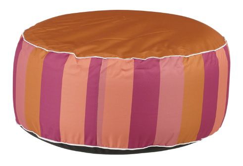 inflatable pouf striped orange-purple